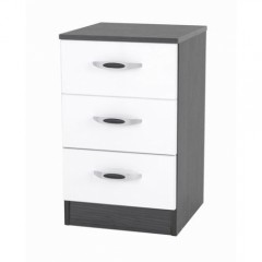 Movie Gloss 3 Draw Bedside Cabinet